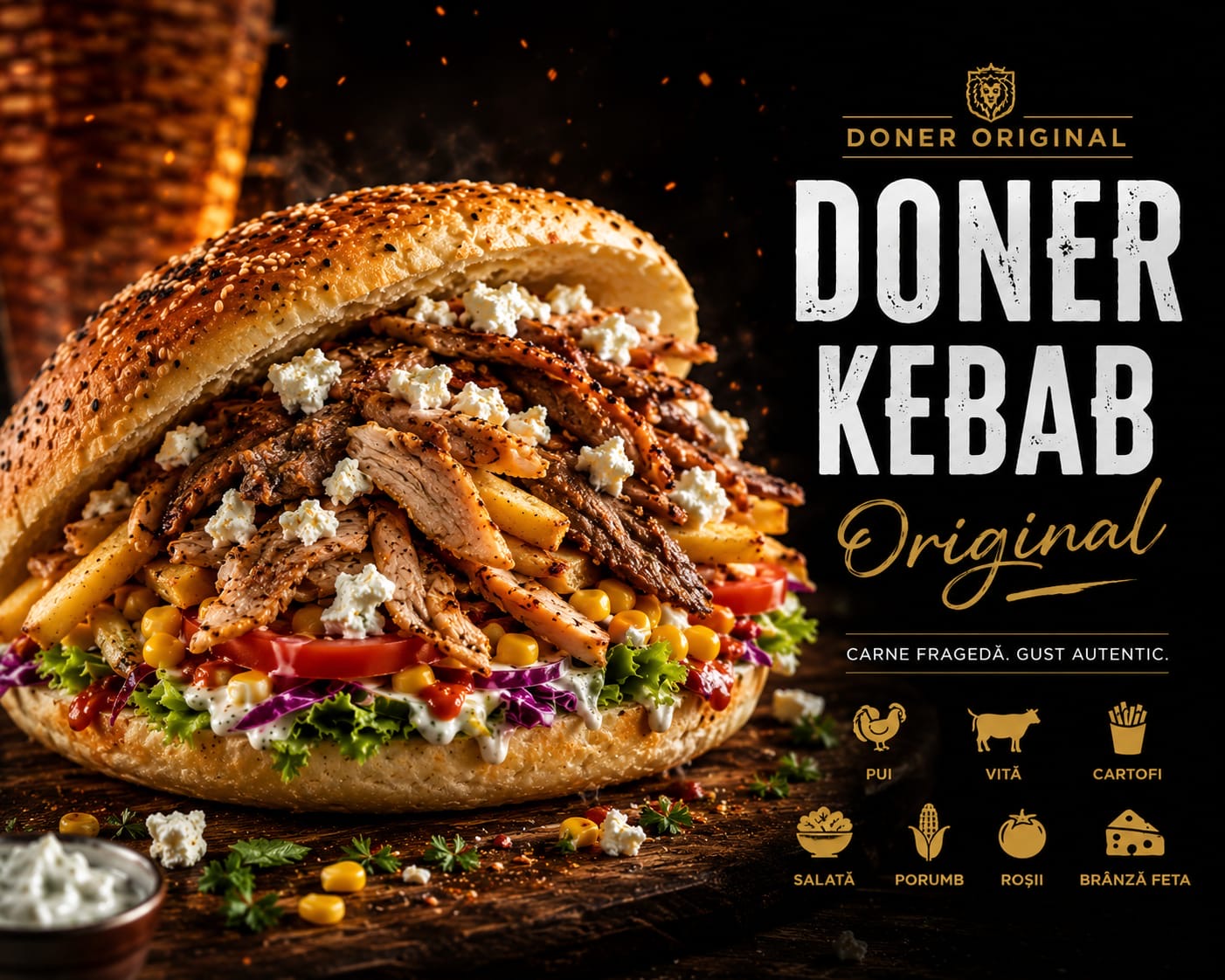 Doner Kebab Original Familly Doner - carne fragedă, gust autentic